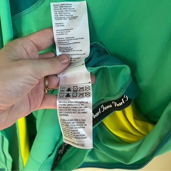 Pearl Izumi Size XL Women Elite Ride Symphony Cycling Zip Long Sleeve green - Picture 8 of 11